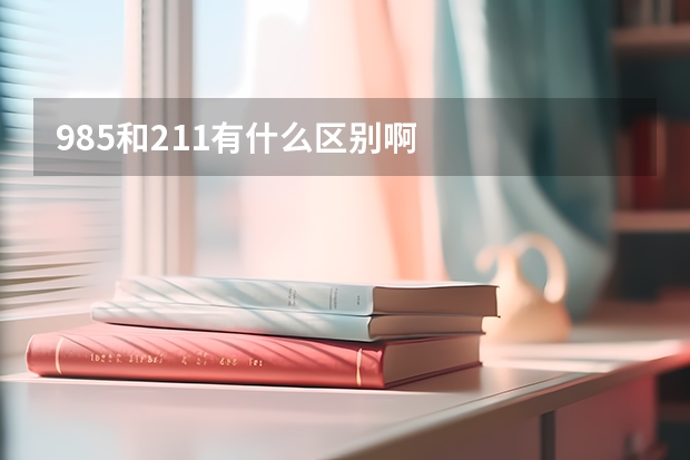 985和211有什么区别啊