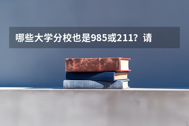哪些大学分校也是985或211？请分开，求教～～