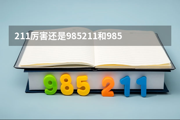 211厉害还是985211和985哪个更厉害