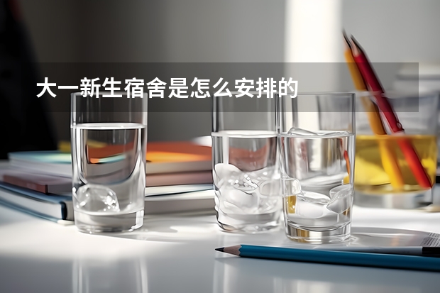 大一新生宿舍是怎么安排的