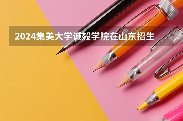 2024集美大学诚毅学院在山东招生计划人数一览表
