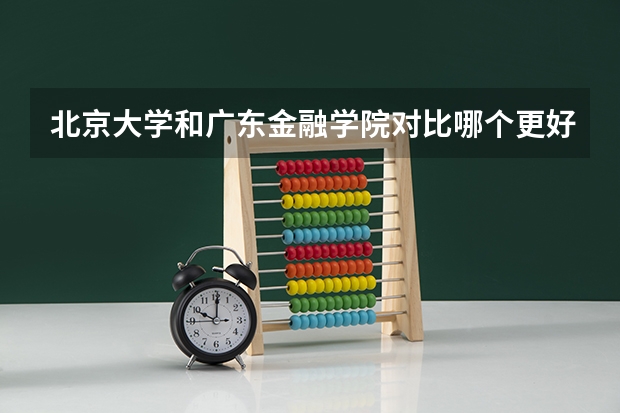 北京大学和广东金融学院对比哪个更好