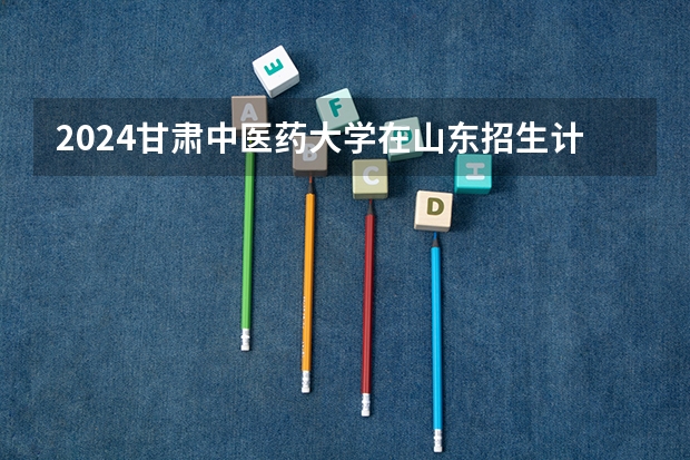 2024甘肃中医药大学在山东招生计划人数一览表