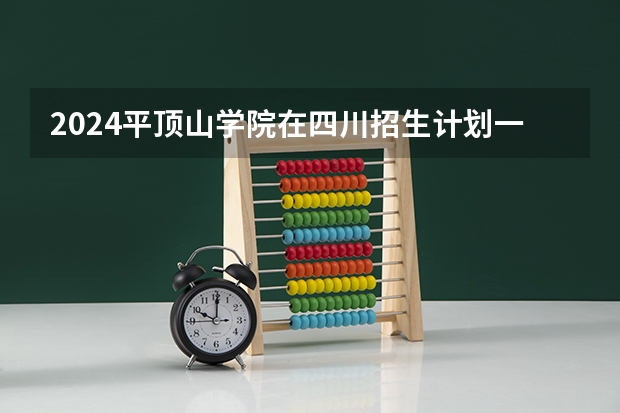2024平顶山学院在四川招生计划一览表