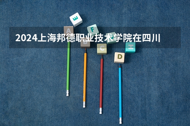 2024上海邦德职业技术学院在四川招生计划一览表