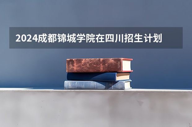 2024成都锦城学院在四川招生计划一览表