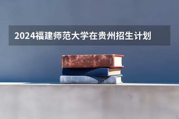 2024福建师范大学在贵州招生计划表