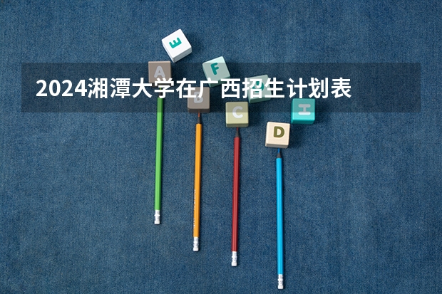 2024湘潭大学在广西招生计划表