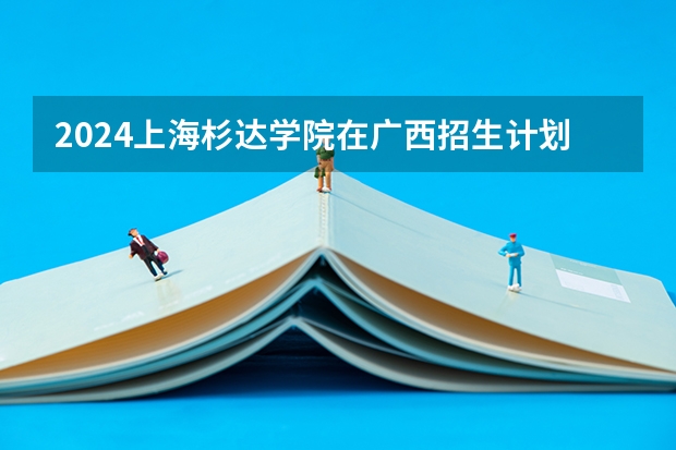 2024上海杉达学院在广西招生计划表