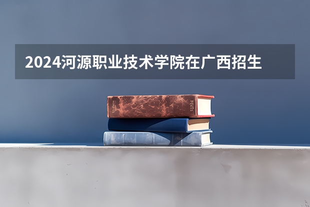 2024河源职业技术学院在广西招生计划表