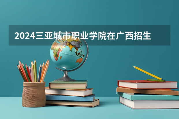 2024三亚城市职业学院在广西招生计划表