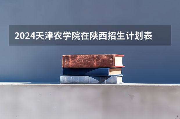 2024天津农学院在陕西招生计划表