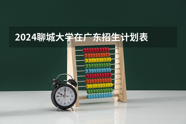 2024聊城大学在广东招生计划表