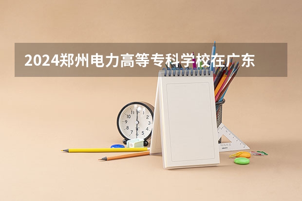 2024郑州电力高等专科学校在广东招生计划表