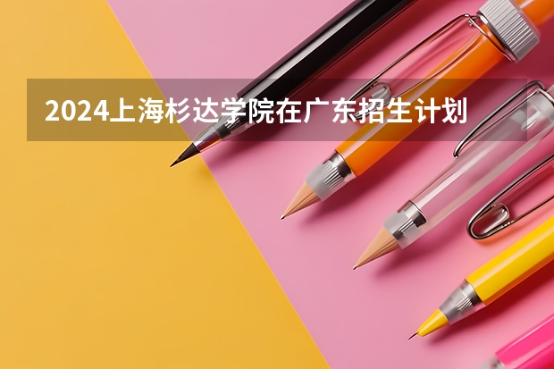 2024上海杉达学院在广东招生计划表