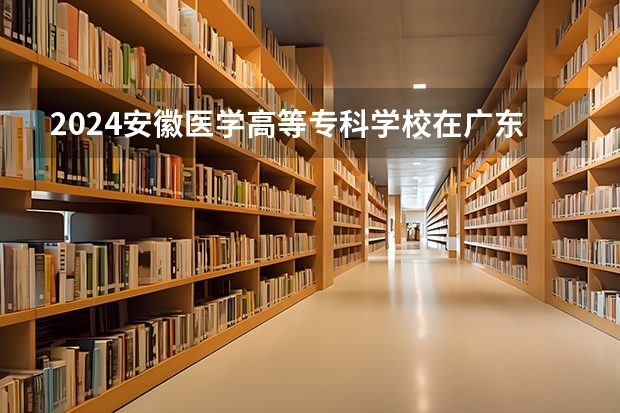 2024安徽医学高等专科学校在广东招生计划表