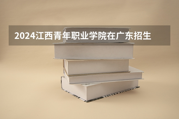 2024江西青年职业学院在广东招生计划表