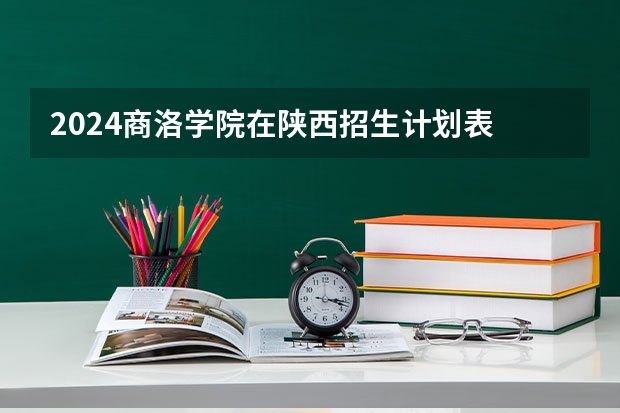 2024商洛学院在陕西招生计划表