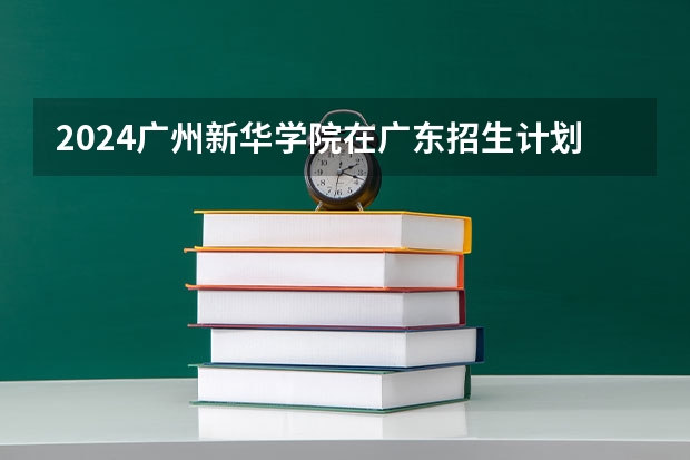 2024广州新华学院在广东招生计划表