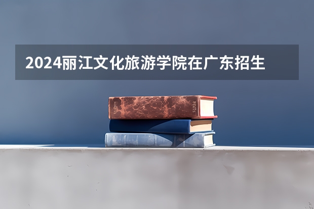 2024丽江文化旅游学院在广东招生计划表