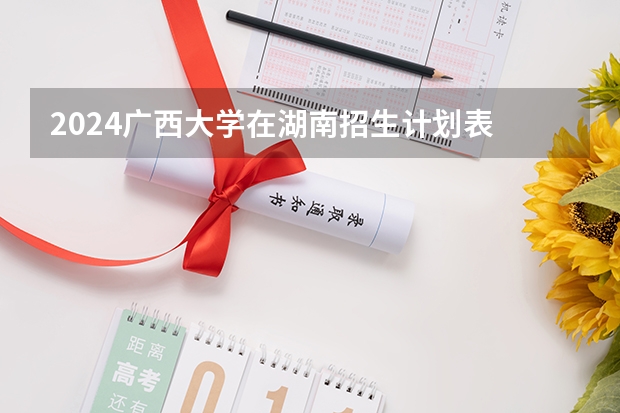 2024广西大学在湖南招生计划表