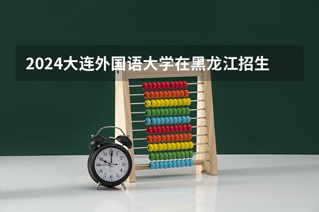 2024大连外国语大学在黑龙江招生计划表