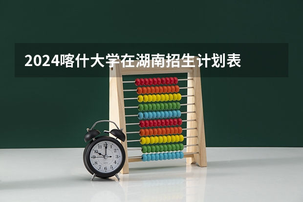 2024喀什大学在湖南招生计划表