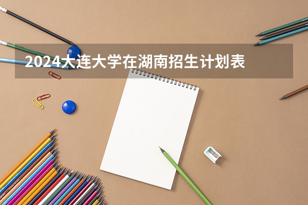 2024大连大学在湖南招生计划表