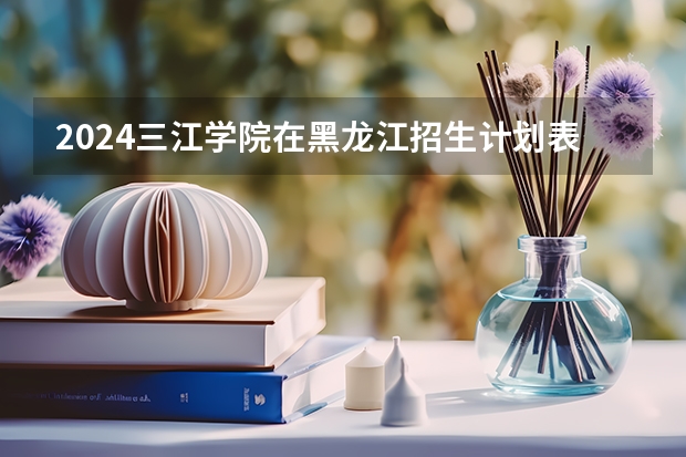 2024三江学院在黑龙江招生计划表