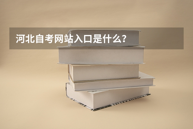 河北自考网站入口是什么？
