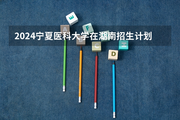 2024宁夏医科大学在湖南招生计划表