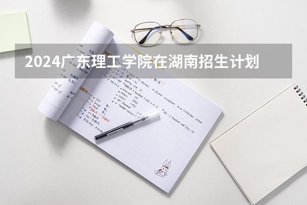 2024广东理工学院在湖南招生计划表