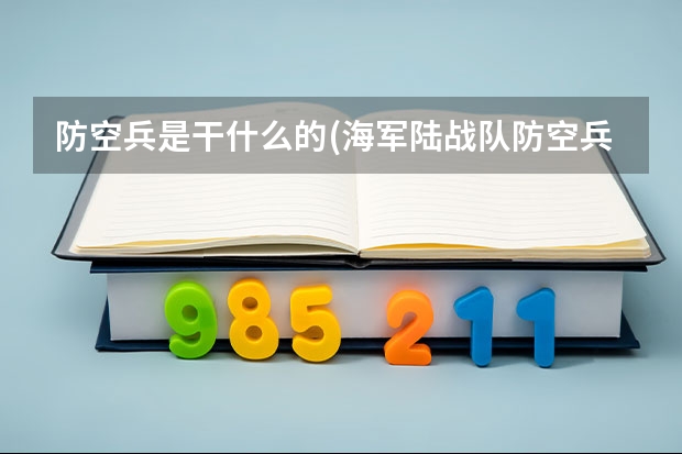 防空兵是干什么的(海军陆战队防空兵是干什么的)