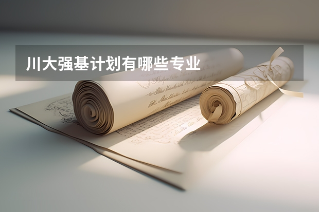 川大强基计划有哪些专业
