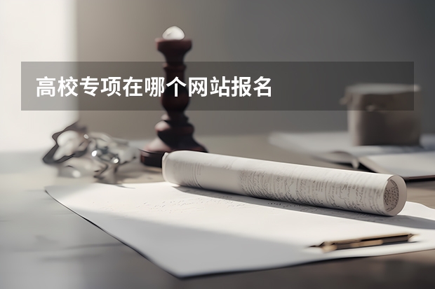 高校专项在哪个网站报名