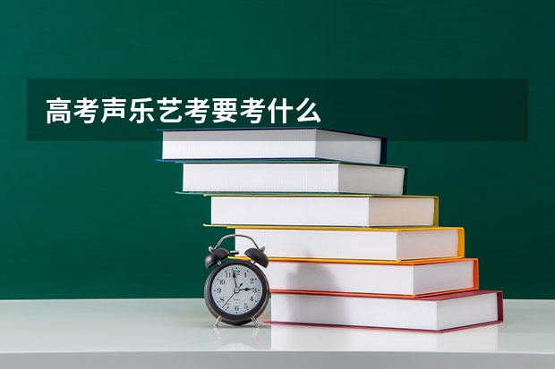 高考声乐艺考要考什么