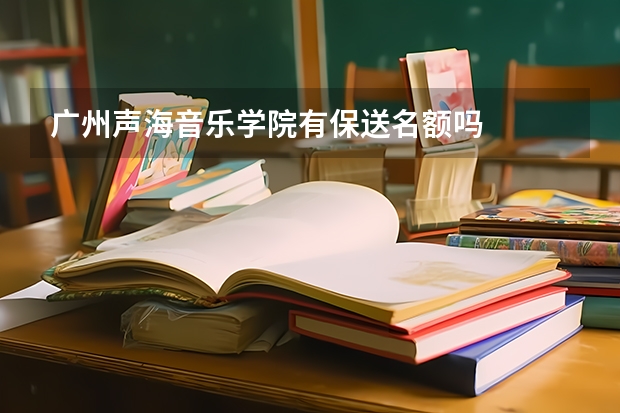 广州声海音乐学院有保送名额吗