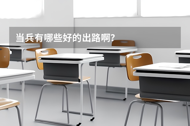 当兵有哪些好的出路啊？