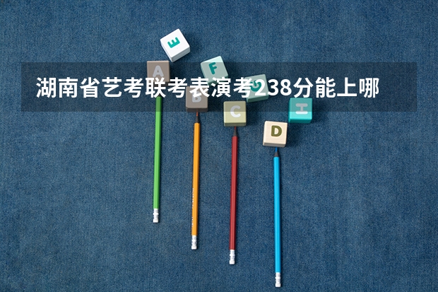 湖南省艺考联考表演考238分能上哪些大学