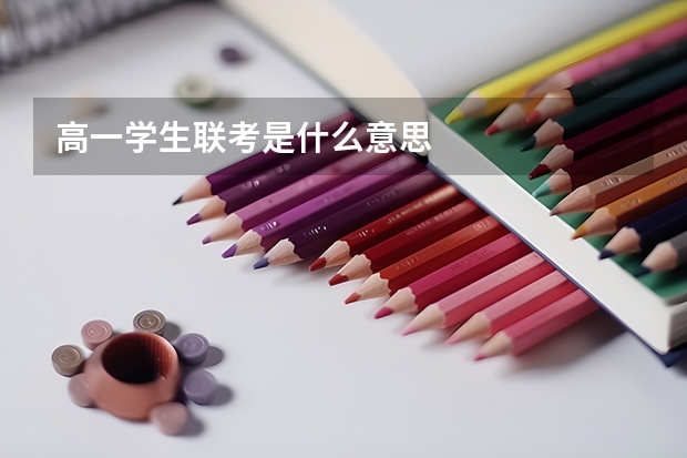 高一学生联考是什么意思