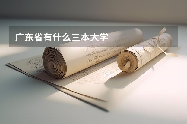 广东省有什么三本大学