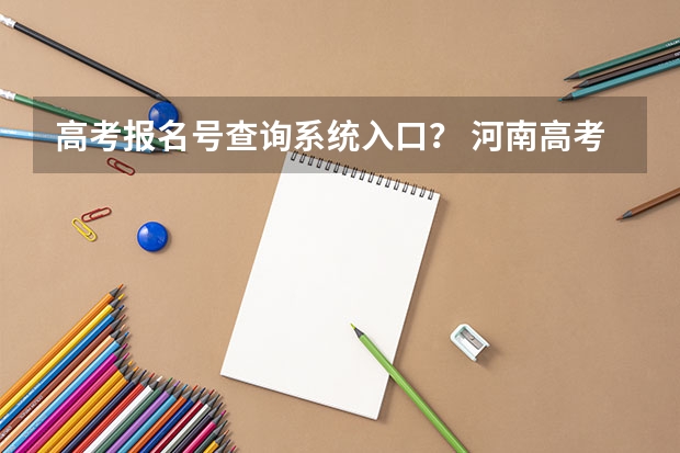 高考报名号查询系统入口? 河南高考报名平台登录入口在哪儿