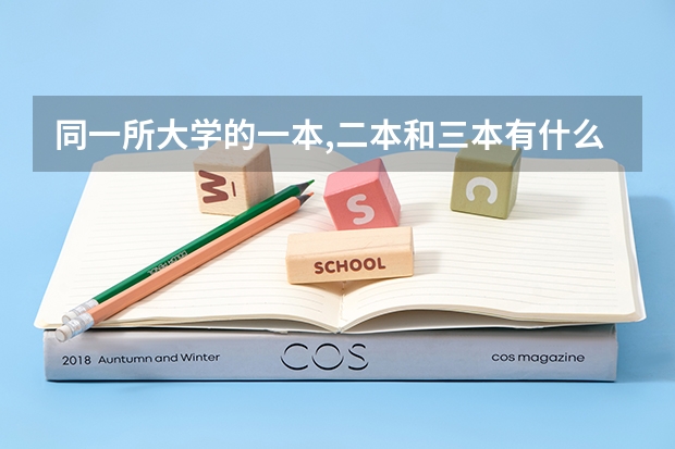 同一所大学的一本,二本和三本有什么区别?