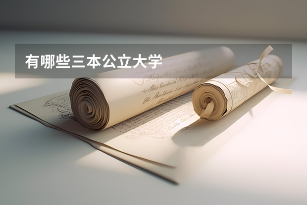 有哪些三本公立大学