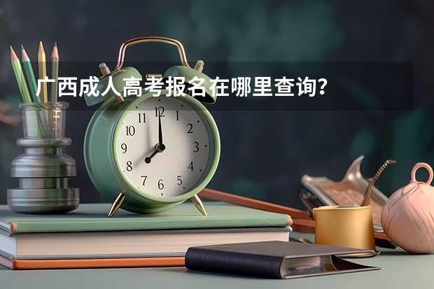 广西成人高考报名在哪里查询？