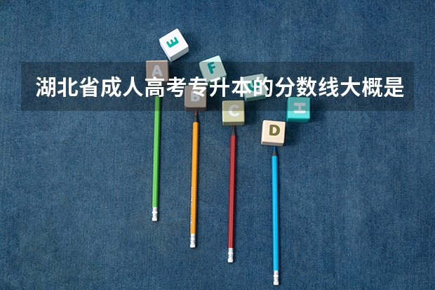 湖北省成人高考专升本的分数线大概是多少？
