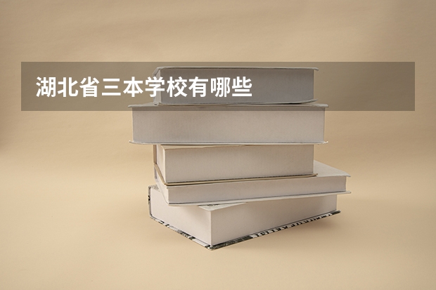 湖北省三本学校有哪些