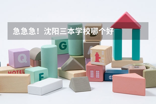 急急急！沈阳三本学校哪个好