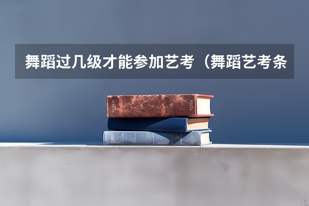 舞蹈过几级才能参加艺考（舞蹈艺考条件）