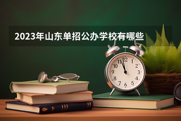 2023年山东单招公办学校有哪些